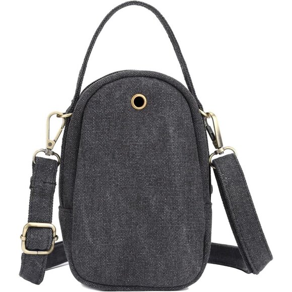 Women's S3 Black Vintage Embroidered Cute Mini Cross Body Bag Small Handbag - Picture 2 of 6